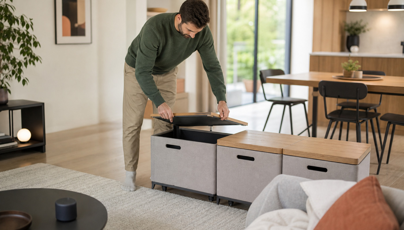 Le mobilier modulable, allié discret des intérieurs évolutifs et connectés